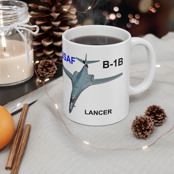 Ceramic Mug, (11oz, 15oz) B-1B Lancer or ANY Aircraft