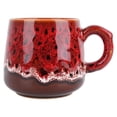 thumbnail image 1 of 12oz Cool Unique Mugs, Handmade Ceramic Coffee Mug, Great Gift for Men Women, Microwave & Dishwasher Safe ,For Tea, Coffee, and Milk Home Office (Red), 1 of 9