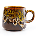 thumbnail image 1 of Unique Reactive Glaze Ceramic Coffee Mug, 12oz Handcrafted Stoneware Cup, Ideal Gift for Home & Office (Yellow), 1 of 12