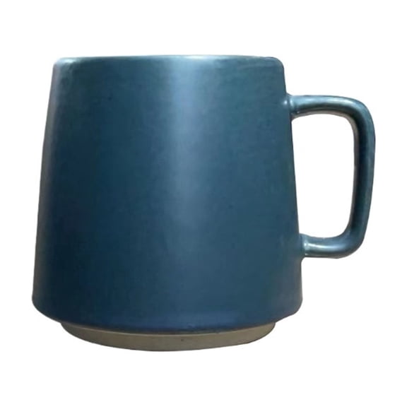 Ceramic Mug Blue with Handle Coffee Cup Home Cafe Retro Commercial