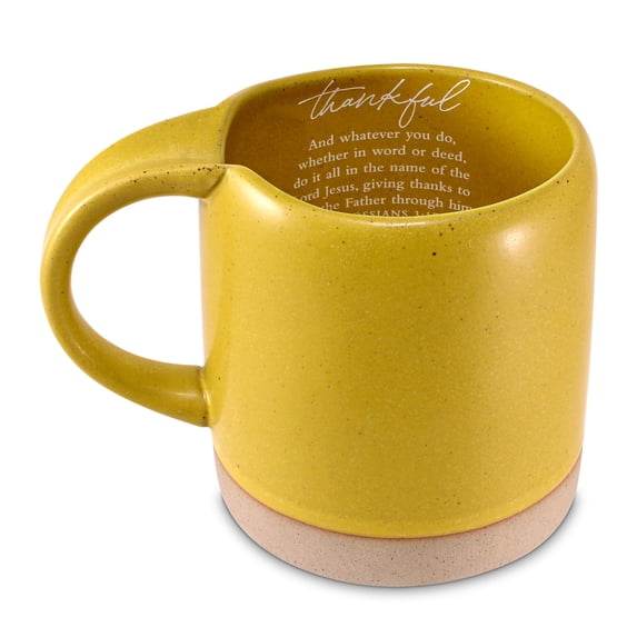 Lighthouse Christian Products Encouraging Sentiment Raw Base Vibrant Yellow 18 Ounce Ceramic Mug