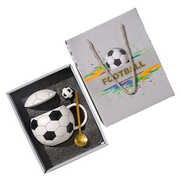 Ceramic Mug Perfect For Hot Beverages Soccer Shaped Drinking Cup for Coffee 400ml Capacity Drinkware