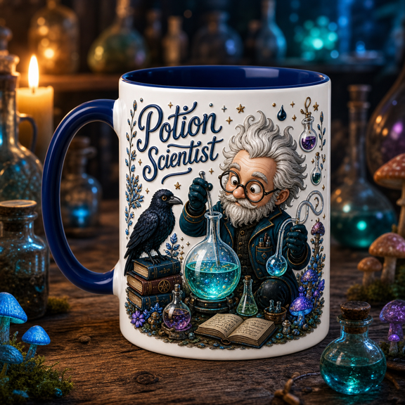 Ceramic Mug Potion Scientist Ceramic Coffee Cup for Desk or Lab Gift for Scientists