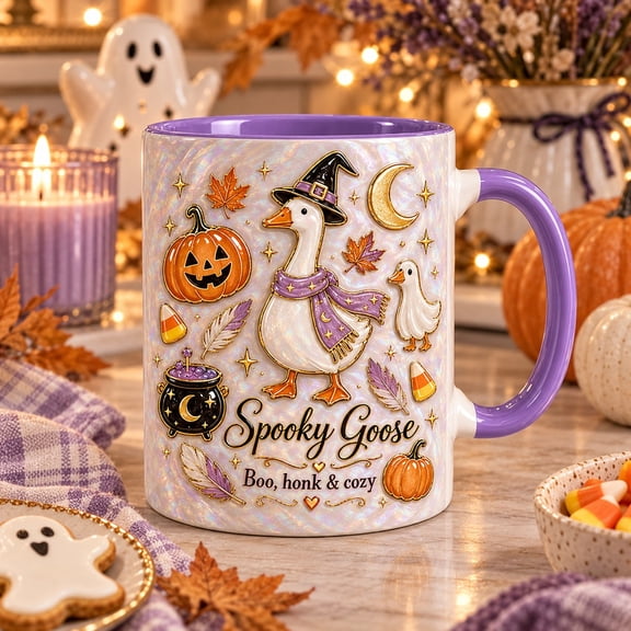 Ceramic Mug Spooky Goose Halloween Design for Coffee and Tea Lovers