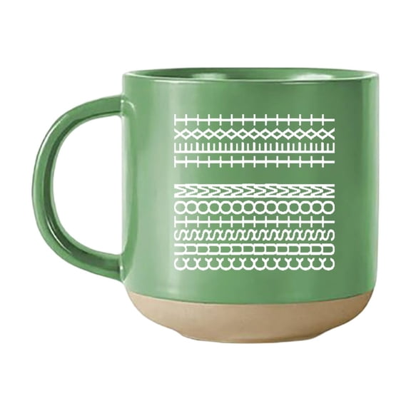Ceramic Mug With Geometric Pattern Large Capacity Coffee Tea Cup With Comfortable Handle And Matte Finish For Home Office Use