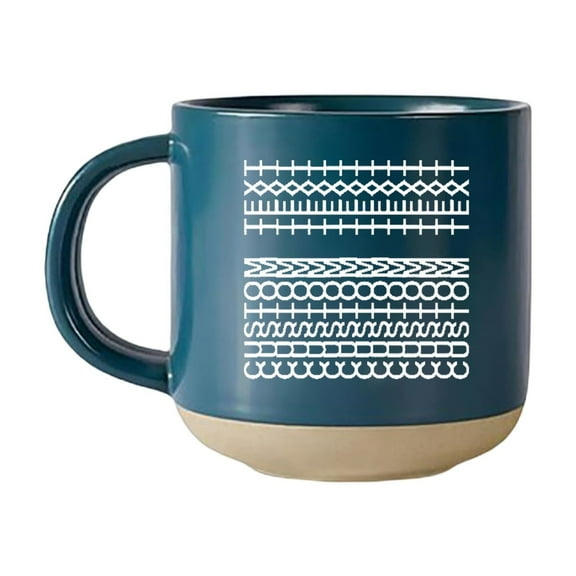 Ceramic Mug With Geometric Pattern Large Capacity Coffee Tea Cup With Comfortable Handle And Matte Finish For Home Office Use