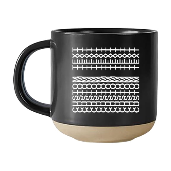 Ceramic Mug With Geometric Pattern Large Capacity Coffee Tea Cup With Comfortable Handle And Matte Finish For Home Office Use