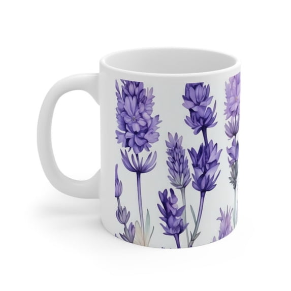Ceramic Mug oz ENGLISH LAVENDER MUG tea cup on tankard seidel beaker stein pot dirt mud java cuppa go juice jitter juice morning jolt.