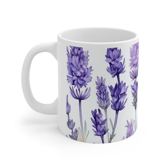 Ceramic Mug oz ENGLISH LAVENDER MUG tea cup on tankard seidel beaker stein pot dirt mud java cuppa go juice jitter juice morning jolt.