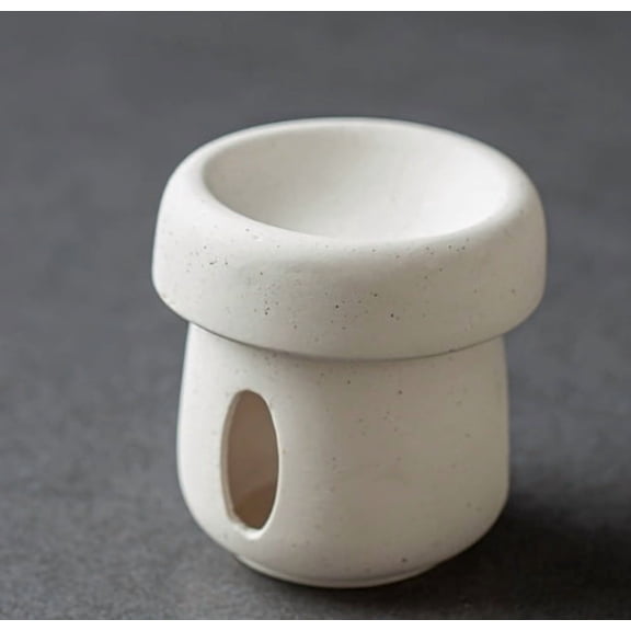 Ceramic Mushroom Essential Oil Diffuser - Elegant Aromatherapy Burner for Home Decor, Room Fragrance, Meditation, Tea Room, Bedroom, Geometric Ornament, Compatible with Various Essential Oils