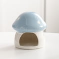 thumbnail image 1 of Ceramic Mushroom Hamster Hideout Sturdy Safe Breathable Small Pet House Anti Wear Cage Decor Stylish Landscape Shelter Fun Activity Space Practical Gift For Hamster Pet Keepers, 1 of 3