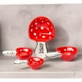 thumbnail image 1 of Ceramic Mushroom Measuring Spoons Set of 4, Gift for Baker, Gift for Mom, Kitchen Decor, 1 of 6