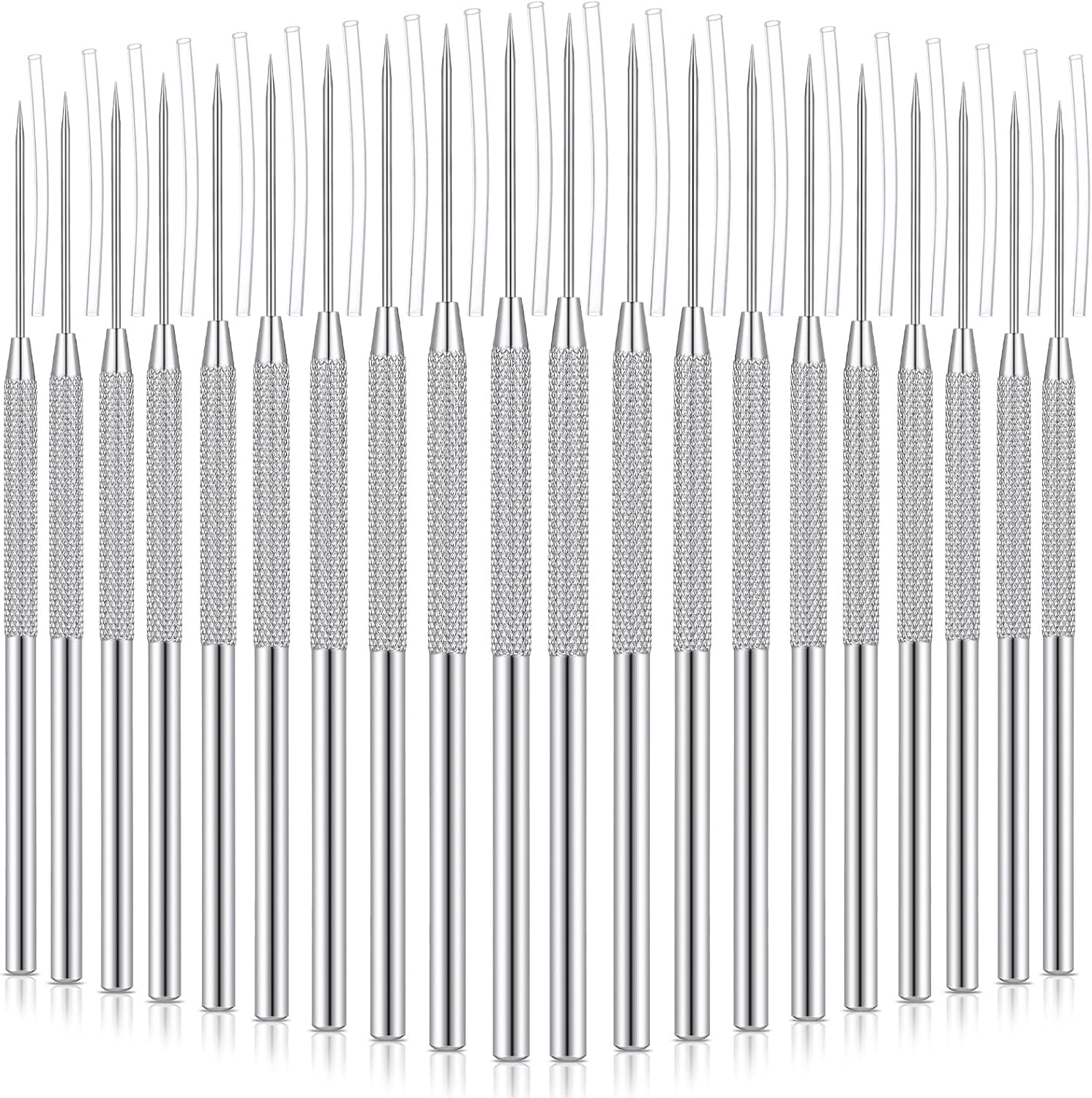 Ceramic Needle Modeling Clay Carving Tools Stainless Steel Clay Needle Polymer Detail Pottery Tool Kit Pottery Sculpture Needle Supplies for Sculpting Carving Texture Art (50 Pcs)