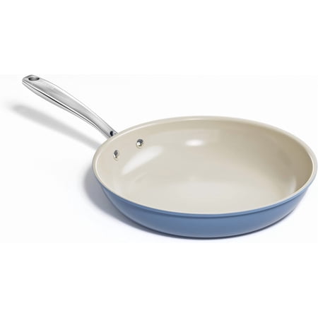 Nonstick Frying Pan Skillet, Ceramic Non-Stick Saute Pans, 11 inch Cooking Fry Pan with Stay Cool Handle, All Stovetops (Gas, Electric & Induction), Dishwasher/Oven Safe, PFAS-Free (Blue)