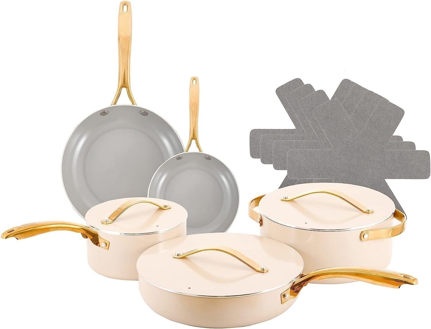 Yatoshi B12 Nonstick Ceramic Cookware Set 7 Piece Compatible W All Stovetops