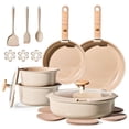 thumbnail image 1 of Ceramic Nonstick Cookware Set Pots and Pans Set with Detachable Handle PFAS-Free Non-Toxic Induction Oven Safe Stackable Space-Saving Taupe, 1 of 8
