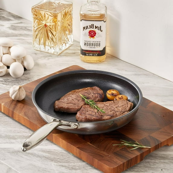 Ceramic Nonstick Skillet with Lid, 12" Pan, PFAS-Free, Dishwasher Safe, Oven & All Cooktop Compatible