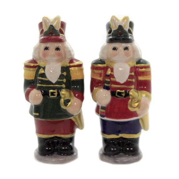 Ceramic Nutcracker Salt and Pepper Shakers Christmas