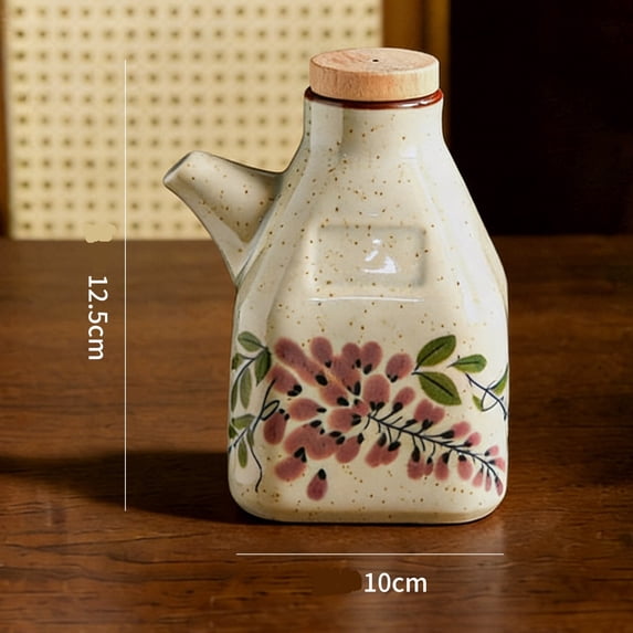 Ceramic Oil Dispenser 320ml Unique Pattern Precise Pouring Pot for ...