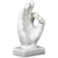 thumbnail image 1 of Ceramic Ok Hand Sign Decor Gloss White, 1 of 2