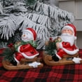 thumbnail image 1 of Ceramic Ornaments Ceramic Illuminated Snowman Sleigh Riding Night Light 12x12.5x7cm Indoor Outdoor Christmas Desktop Ornament 1Pcs JASKFLY, 1 of 8