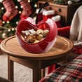 thumbnail image 1 of Ceramic Ornaments Red Apple Ceramic Storage Box with Heart Opening for Keys and Decor, 22x17.5x16.5cm Holiday Ornament 1Pcs JASKFLY, 1 of 8
