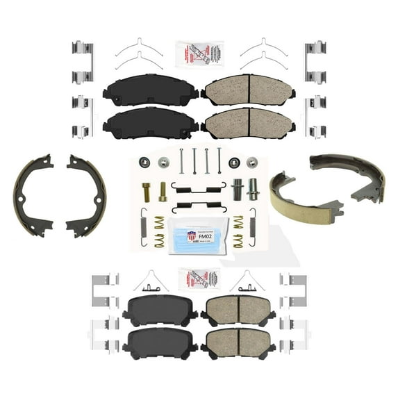 Ceramic Pads Hardware Parking Brake Shoes Fits For 2019-2021 Honda Passport