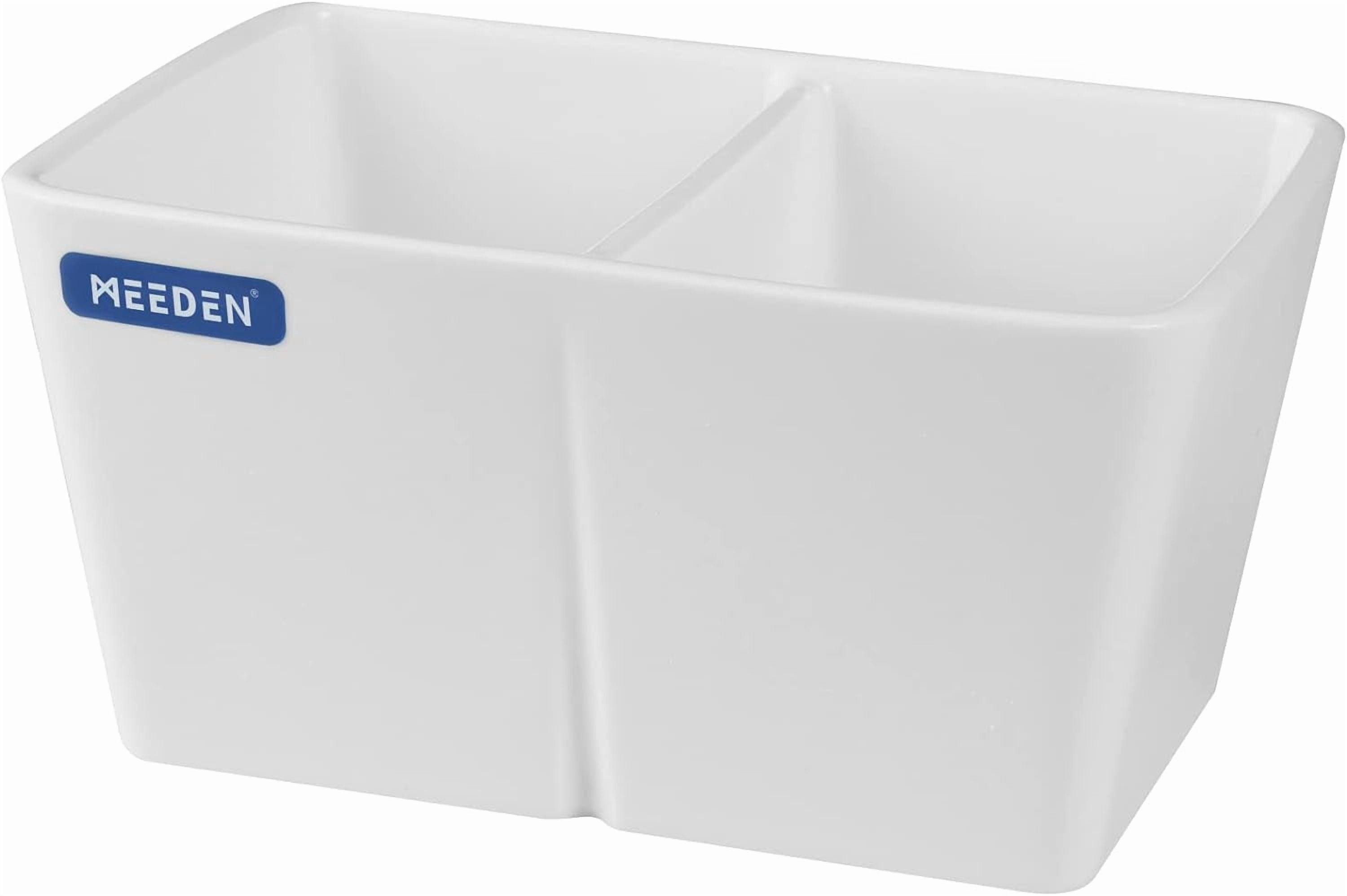 Ceramic Paint , Paint Brush Wash Bowl, 2 Deep Well Artist Paint , White Porcelain Watercolor Painting Dish, Large Capacity Paintbrush Washer for Watercolor Gouache Painting