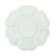 Ceramic Palette Handheld Color Mixing Pallet Acryllic Paint White Round