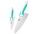 thumbnail image 1 of Ceramic Knife Set 2 Pack Fruit Meat Cutting Vegetable Paring Knife Set with Blade Guard for Kitchen and Restaurant, 6" Chef and 3" Paring Knife, 1 of 7