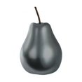 thumbnail image 1 of Ceramic Pear Figurine, Chrome Silver - Small, 1 of 1