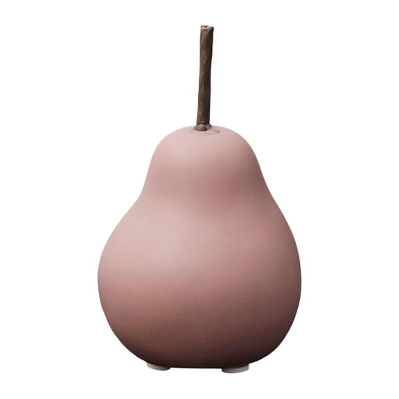 Ceramic Pear Figurine Decorative Fruit Sculpture for Home Table Porch Decoration , Pink 6.5cmx11cm