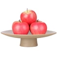 thumbnail image 1 of Ceramic Pedestal Decorative Bowl, Large Fruit Bowl Modern Ceramic Pedestal Bowl with Wavy Pattern, Rustic Decorative Bowl for Home Decor, Kitchen Counter, and Entryway, 1 of 5