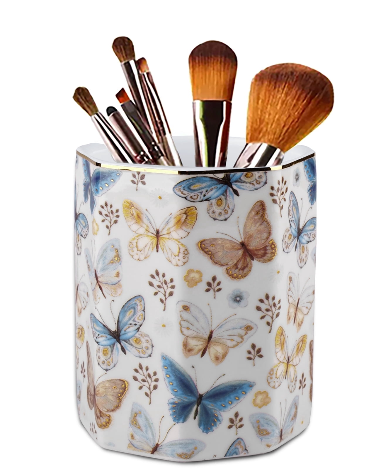 Ceramic Pen Holder Stand Cup Pencil Organizer Makeup Brush Holders for ...
