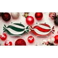 thumbnail image 1 of Ceramic Peppermint Candy Dish Set of 2 Red Green 7.75 Inch, 1 of 3