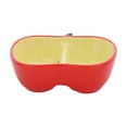 thumbnail image 1 of Ceramic Pet Dog Bowls,Apple Shaped 2 in 1 Pet Feeding Bowls and Water Bowl for Small Dogs,Cute Household Pet Daily Feeding Supply, 1 of 6