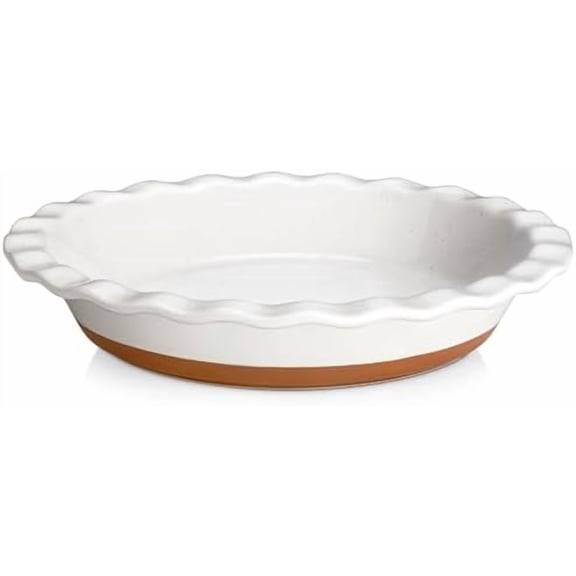 Ceramic Pie Pan for Baking - 9 Inch Quiche Baking Dish Nonstick Pie Plate, Deep Dish Scratch-Resistant Pie Pan for Apple Pie Pot Pie, Series TARA