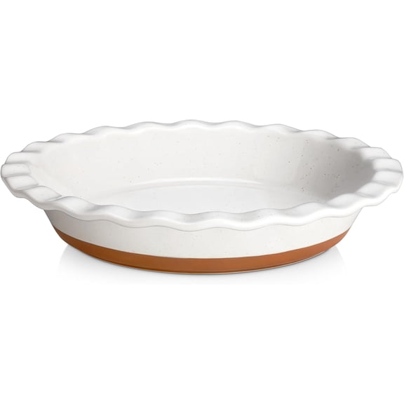 Ceramic Pie Pan for Baking - 9 Inch Quiche Baking Dish Nonstick Pie Plate, Deep Dish Scratch-Resistant Pie Pan for Apple Pie Pot Pie, Series TARA