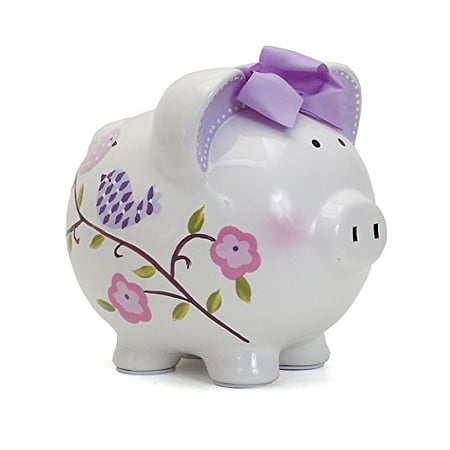 Ceramic Piggy Bank for Girls, Paper Bird