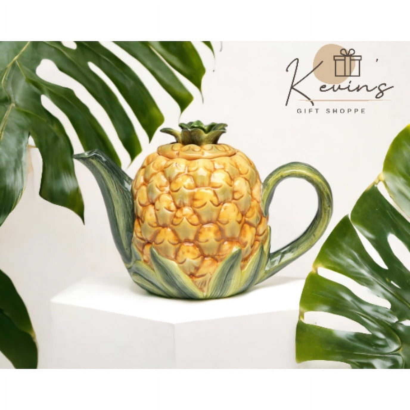 Ceramic Pineapple Teapot, Gift for Her, Gift for Mom, Tea Party Décor