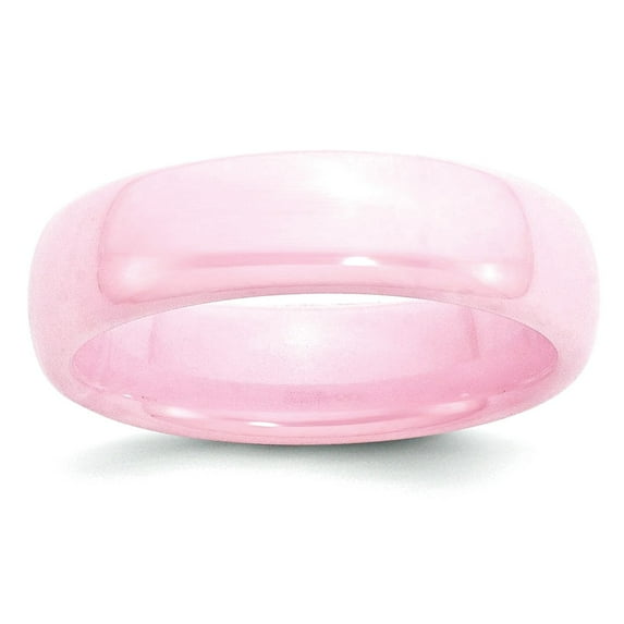 Ceramic Pink 6mm Polished Band Ring Size 9 Ring for Women and Men