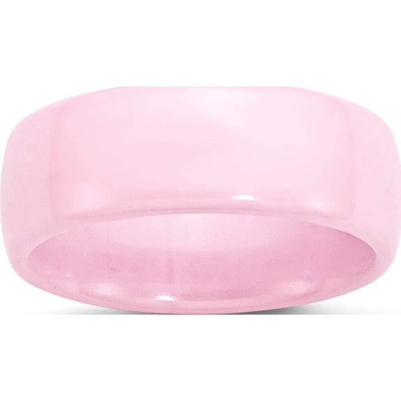 Ceramic Pink 8mm Polished Band (Size 8) Made In China cer29-8