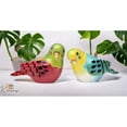 thumbnail image 1 of Ceramic Pink Blue Parakeet Salt and Pepper Shakers, 1 of 3