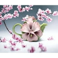 thumbnail image 1 of Ceramic Pink Orchid Teapot 8oz 6.375in  Mom Tea, 1 of 3