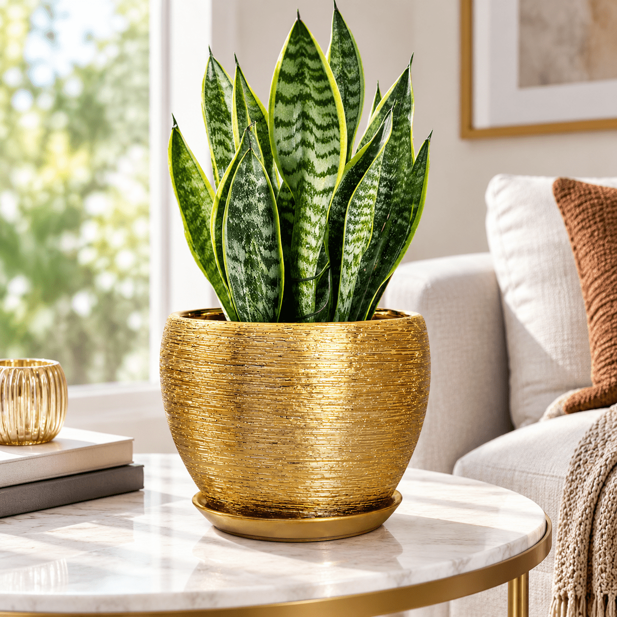 Ceramic Plant Pot 8 Inch - Planter For Outdoor Indoor With Drainhole ...