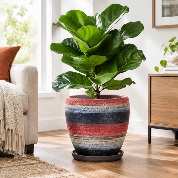 Ceramic Plant Pots 10 Inch Ceraimc Planters Indoor Rainbow