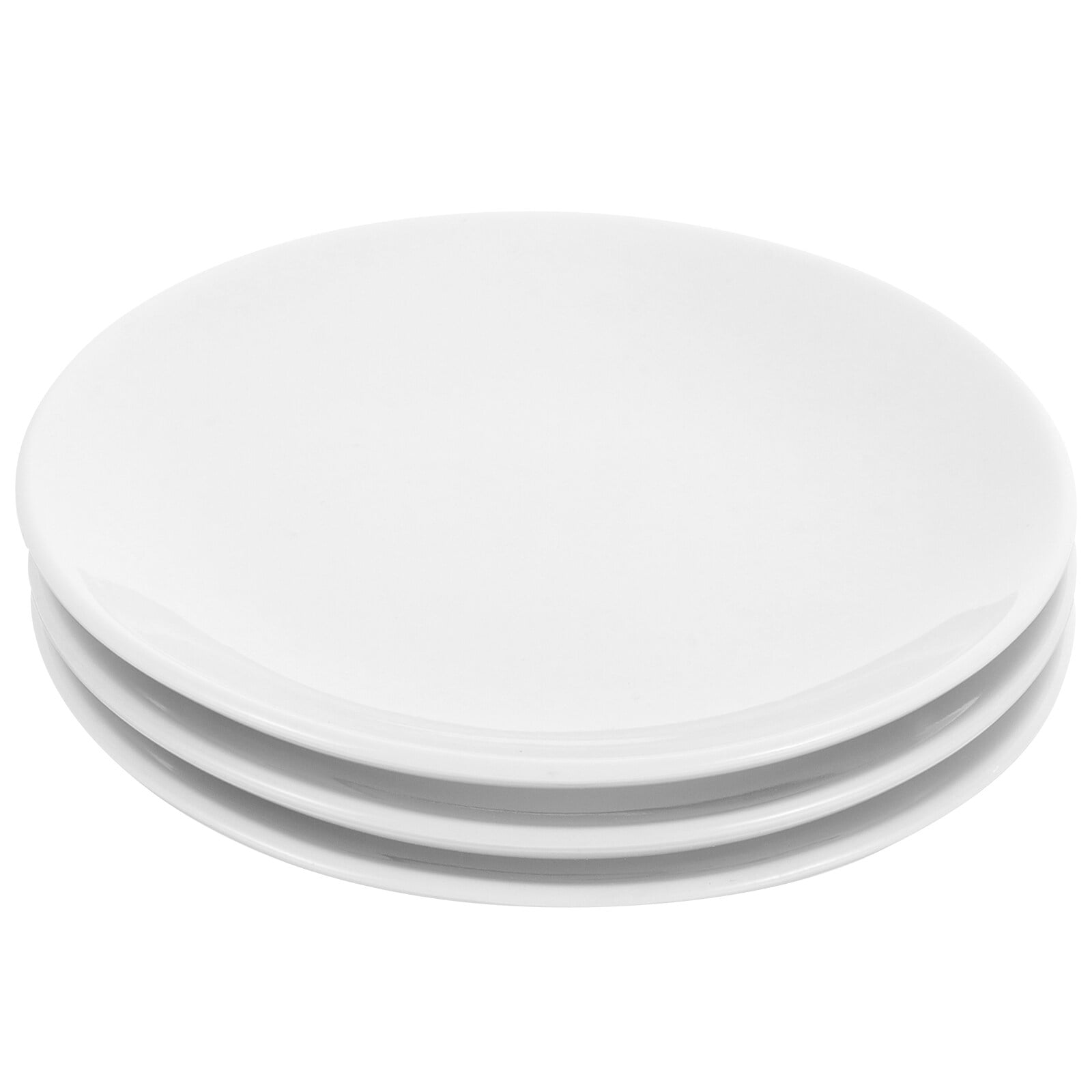 2-Pack Ceramic Plant Saucers, 7 Inch, Matte White With Silicone Feet For Pots - Leak-Proof Tray
