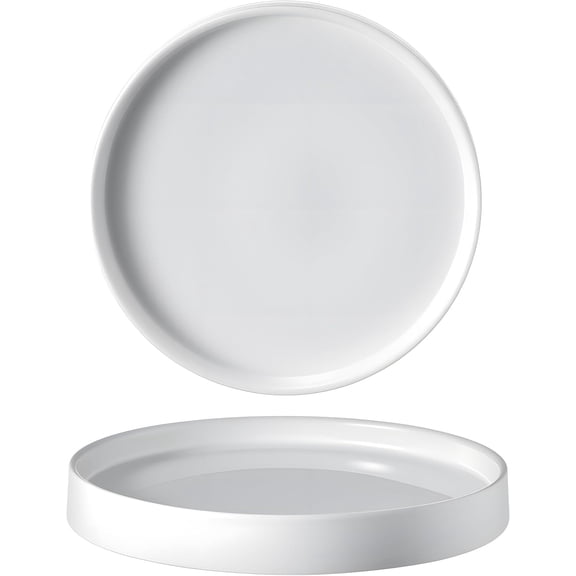 Ceramic Plant Saucer 6.5 Inch 2 Pack White, Fits Pot Base Under 6 | Sturdy, Leak-Proof, Indoor Outdoor Planter Base, Tray Plate for Flower Pots to Catch Water Drip & Drainage