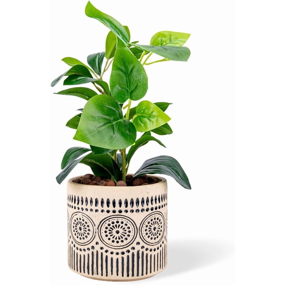 Ceramic Planter 4 Inch Plant Pots Indoor Outdoor Succulent Plant Pot Flower Pots Mid-Century Planter Ceramic Pot