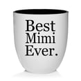 thumbnail image 1 of Ceramic Planter Plant Pot with Plastic Liner Gift Best Mimi Ever (White), 1 of 1